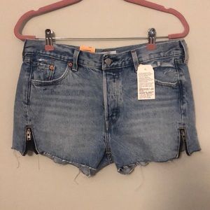 Levi’s 501 High Waisted Distressed Altered Shorts